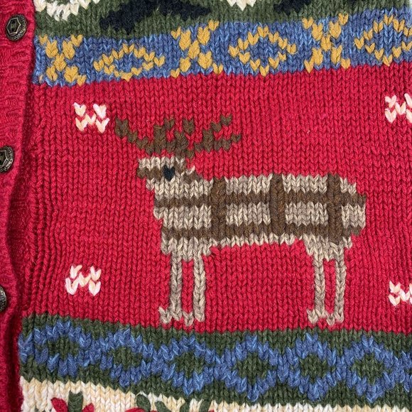 Croft & Barrow Medium Vest Sweater Medium Hand Emb - Picture 3 of 5